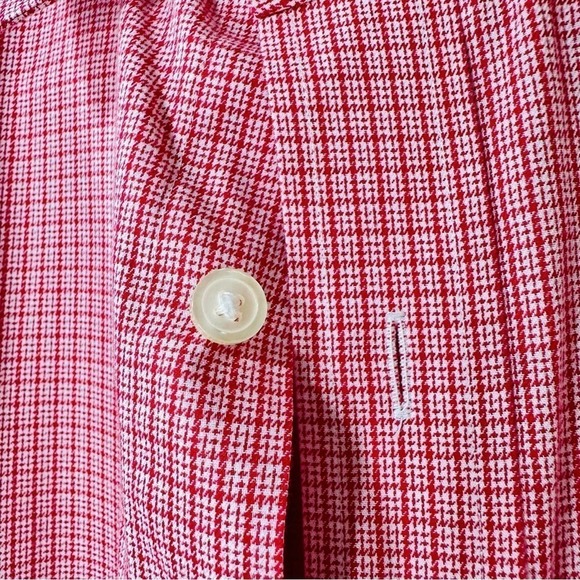 Banana Republic Men's Non-Iron Standard Fit Long Sleeve Plaid Red Shirt Size Lg - Picture 4 of 4